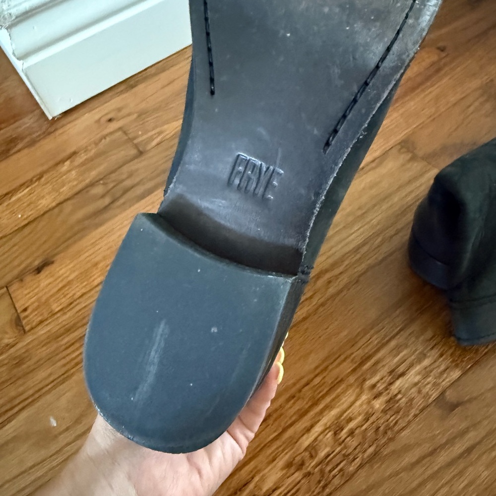 FRYE Cara Roper Black Ankle Boots